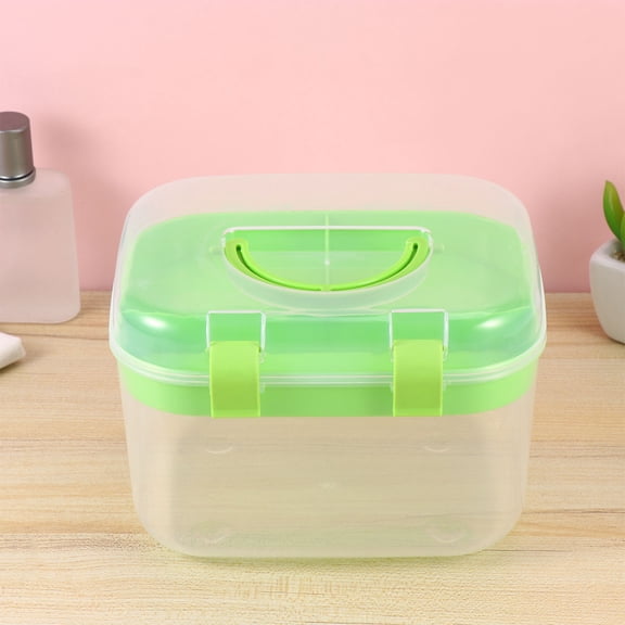 FENGGUIQU Cosmetics Packaging Box PP Double Layers Portable for Families Home Use 1 Set