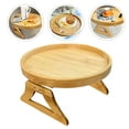 thumbnail image 1 of FENGGUIQU Wooden Couch Armrest Table, Multi-Functional Snack Tray for Sofa, 1 Pack, 1 of 8