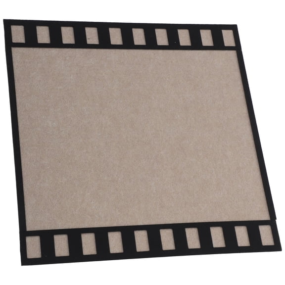 FENGGUIQU Creative Felt Notice Board Khaki Filmstrip Photo Display with Hook and Loop Fasteners for Home