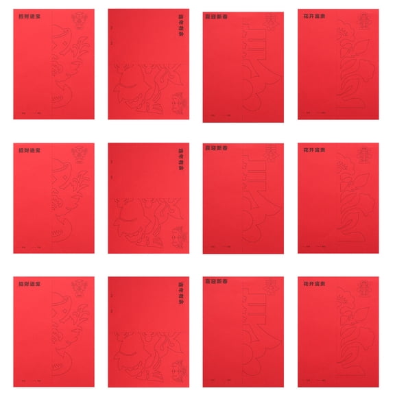 FENGGUIQU Red Origami Paper Sheets for Crafting, Folding, Cutting, Art Projects and Paper Crafts