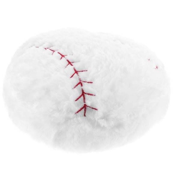 FENGGUIQU Plush Baseball Cushion Pillow White, 1 Piece Soft Support for Reading and Relaxation
