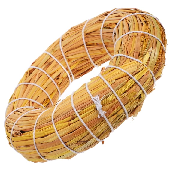 FENGGUIQU DIY Holiday Wreath Base Natural Straw Ring for Christmas and Seasonal Craft Decor