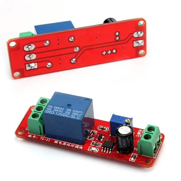FENGGUIQU NE555 Monostable Timer Module 0-10 Seconds Adjustable Delay for Home Electronics and Projects
