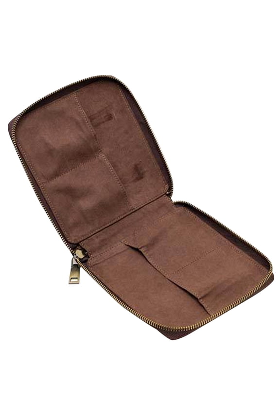 Decorative Light Brown Watch Holder Box for Home and Travel Use