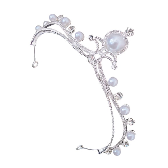 FENGGUIQU Elegant Plated Silver Rhinestone Crown for Brides Wedding Headpiece