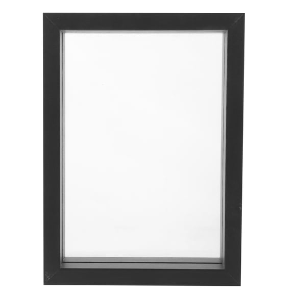 FENGGUIQU Double Picture Frame Black Glass Frame with Wear Resistant Texture for Home Decor