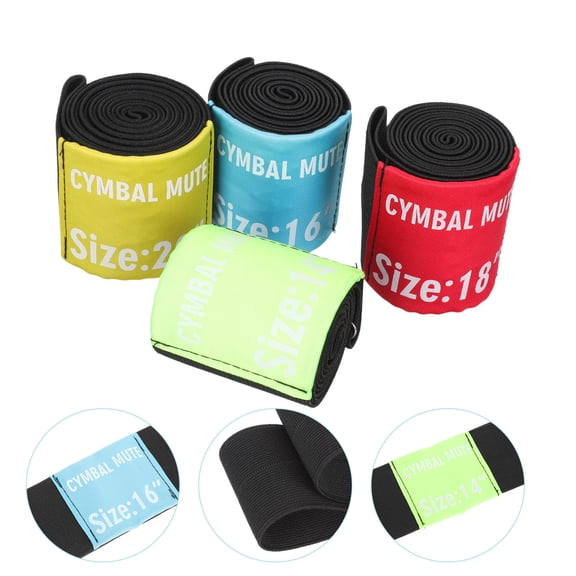 FENGGUIQU 1Set Drum Set Dampeners Assorted Color Polyester Drum Mute Cushions for Silent Drumming
