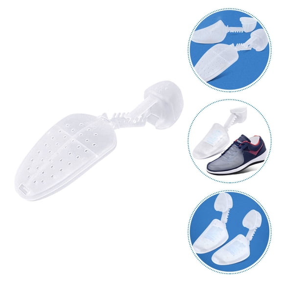 FENGGUIQU Adjustable Shoe for Footwear Care and Maintenance, White PP Material, 1 Pair