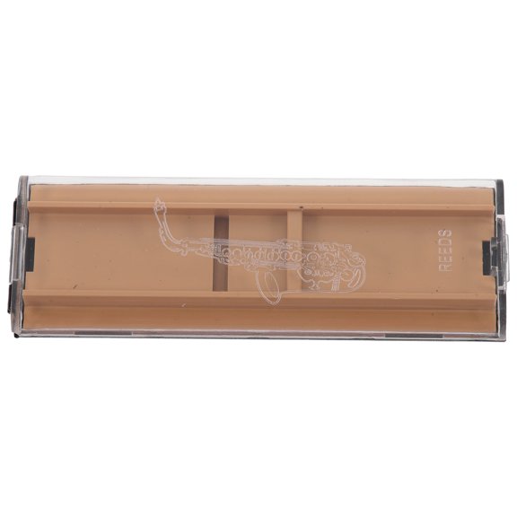 FENGGUIQU Durable Light Brown Plastic Oboe Reed Storage Box for Secure Storage Easy Carry ABS Container 3.5x1.5x1.5