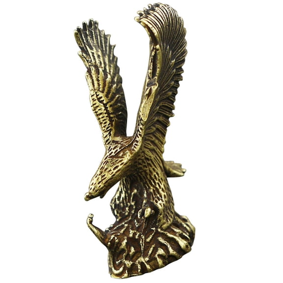 FENGGUIQU Vintage Brass Figurine Set, Retro Style Collectible Home Decor Display, Unique Decorative for Living Room