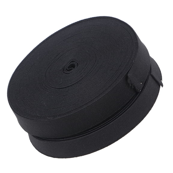 FENGGUIQU Black Elastic Sewing Roll for Sportswear, Breathable Stretch Fabric Tape, 1 Roll for Activewear and Projects