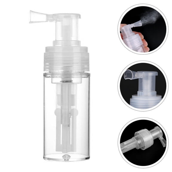FENGGUIQU White Refillable Spray Bottle for Talcum Powder, Body Care, Hairdressing, Portable and Easy to Use