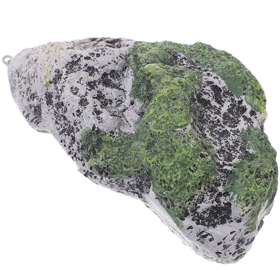 FENGGUIQU Resin Fish Tank Stone Decor Floating Fake Moss Stone Ornament for Aquarium Decoration