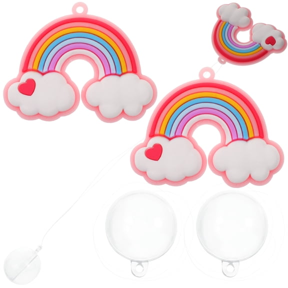 FENGGUIQU Floating Fish Tank Decorations Cartoon Figurines for Aquatic Play Multi Flexible Glue 3 Pcs