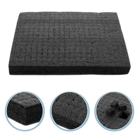 FENGGUIQU Black Foam Insert for Electronics and Transport, Secure Foam Padding, 1 Piece for Safe Storage