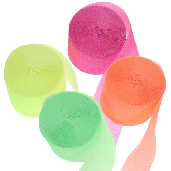 FENGGUIQU Glow in The Dark Crepe Paper Rolls for Birthday Party Window Door Decoration