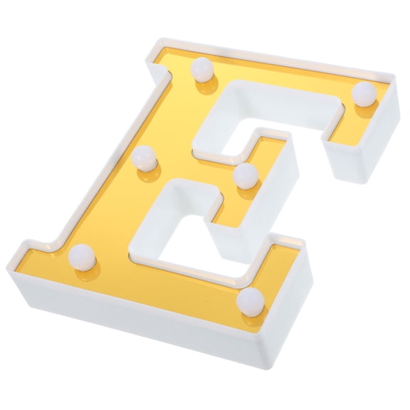 FENGGUIQU Golden LED Light Up Letter for Decor Party and Home Sign, Battery Powered Plastic Size 11.5 x 10 Inches