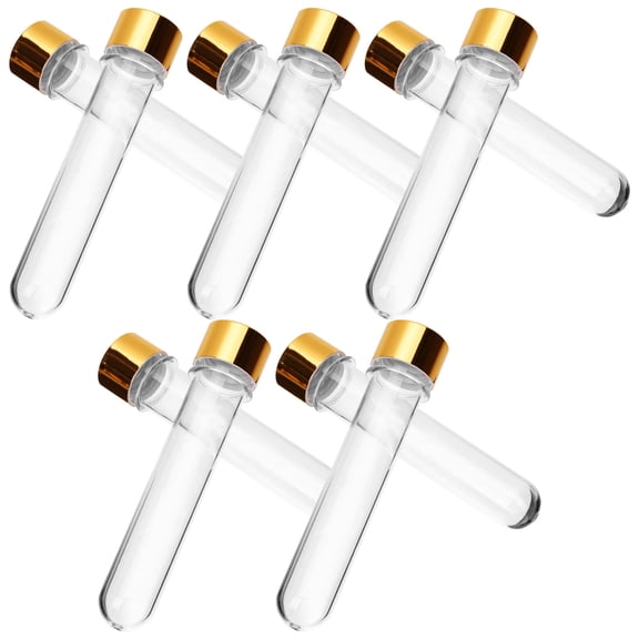 FENGGUIQU Mini Vial Test Tubes Transparent Plastic 10Pcs