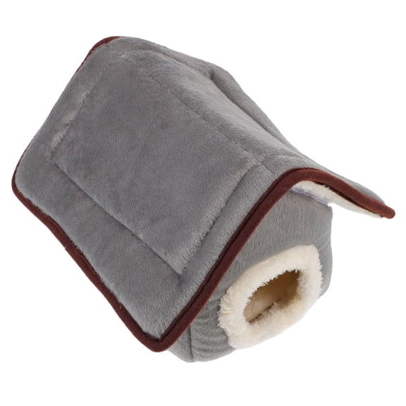 FENGGUIQU Grey Soft Cotton Hamster Cozy Warm Nest Bed for Small Pets 1 Pc
