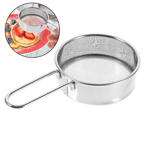 FENGGUIQU Manual Stainless Steel Flour Sifting Tool Easy to Clean Kitchen Baking Filter