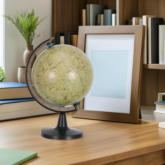 FENGGUIQU Rotating Moon Globe Hd Map for DIY Education Transparent Plastic