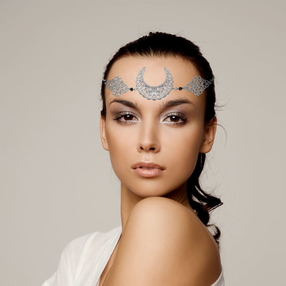 FENGGUIQU Head Jewelry Hollow Moon Design For Women At Weddings 1Set