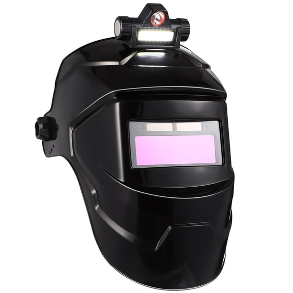 FENGGUIQU Head Mounted Automatic Darkening Welding Black Solar Powered Weld Hood
