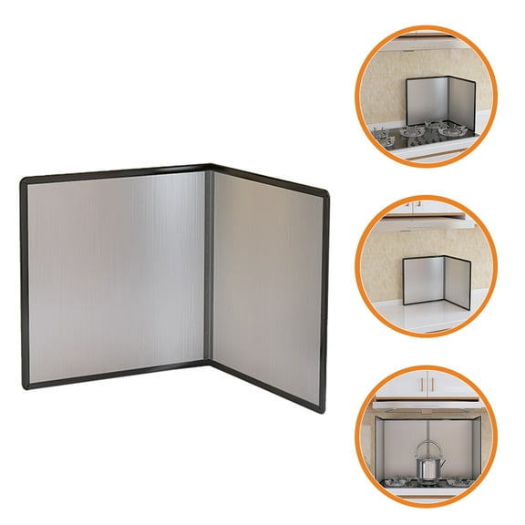 FENGGUIQU Kitchen Oil Baffle Plate Stainless Steel Folding Oil-Proof Board for Heat Insulation and Easy Cleaning