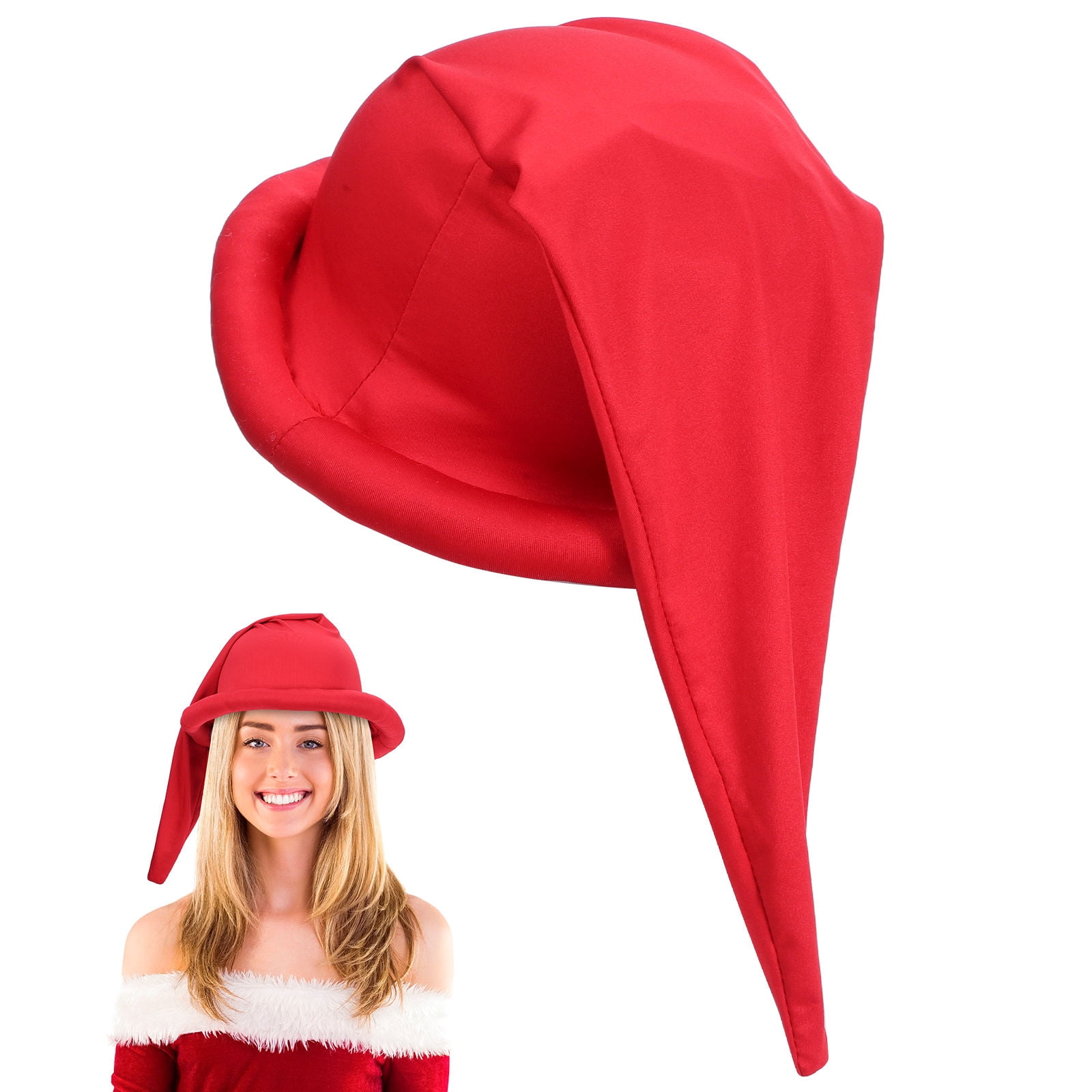 General Flash Accessory FENGGUIQU Festival Party Costumed Hat Gnome Hat Red Polyester 1Pcs ...