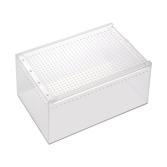 FENGGUIQU Transparent Acrylic Reptile Cage Multi Function Household Snake Keeper Breeding Supply Box