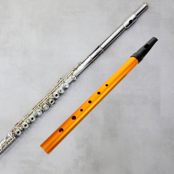FENGGUIQU Irish Flute D Key Versatility Golden Aluminum Alloy Musical Instrument for Learning 1Pack