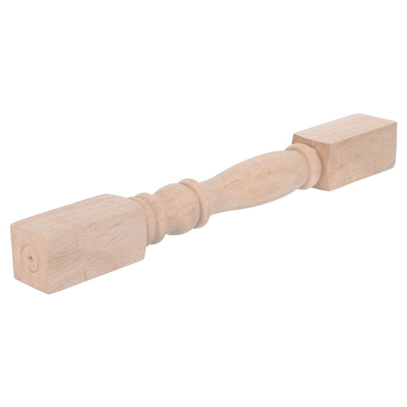 FENGGUIQU Khaki Hardwood Unfinished Wood Baluster Posts for Indoor Staircase and Balcony Railing Support