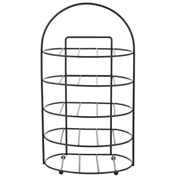 FENGGUIQU Black Multi-Layered Fine Iron Kitchen Plate and Seasoning Rack Organizer for Home Storage and Kitchen Use