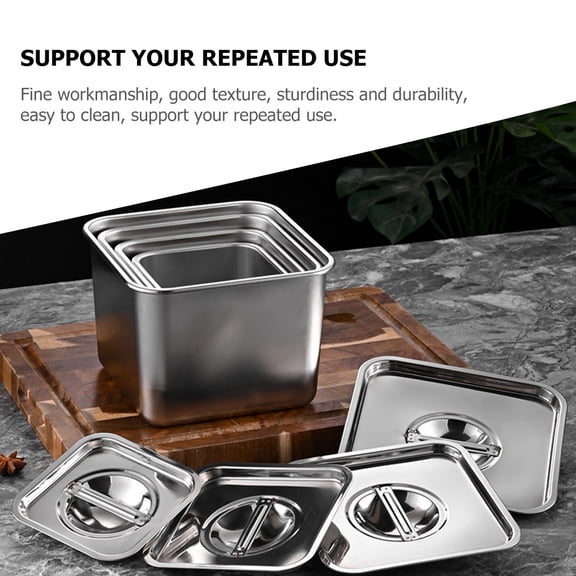 FENGGUIQU Kitchen Stainless Canister Silver for Home Users 1 Set