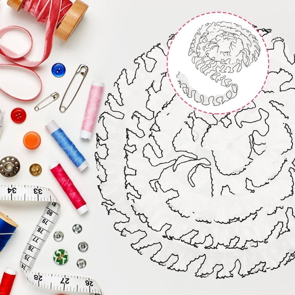 FENGGUIQU Lace Material Fabric Black Decorative Trim for Artists 1Pcs