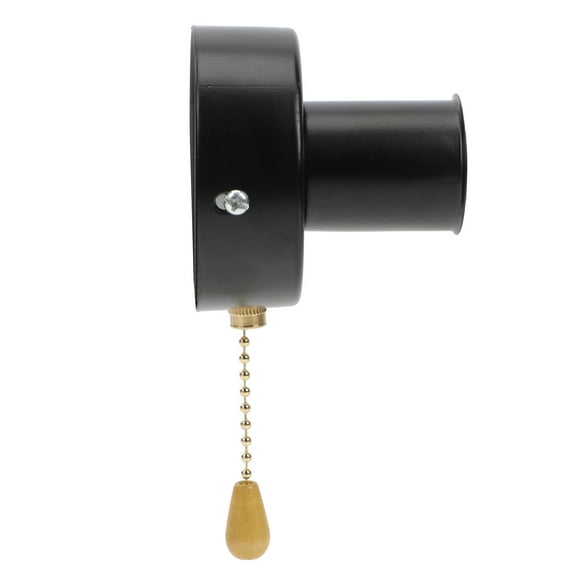 FENGGUIQU Stainless Steel Wall Lamp Holder with Pull Chain Switch, Easy Install Lampholder for Home Lighting & Decorative Use, 1 Set
