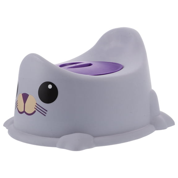 FENGGUIQU Lavender Travel Toilet Seat with Adjustable Foot Pads and Removable Lid for Potty Training