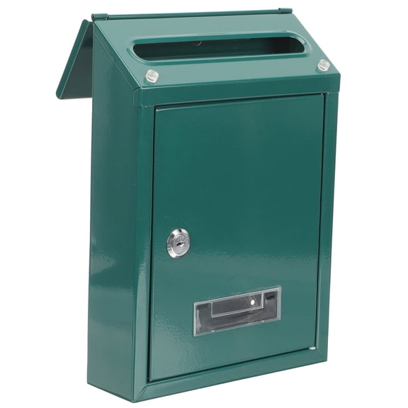 FENGGUIQU Vintage Style Metal Mailbox for Home Outdoor Use, Decorative Wall Mounted Mailbox