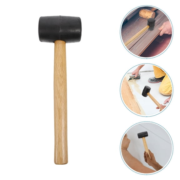FENGGUIQU Shock Resistant Rubber Mallet Hammer with Comfortable Grip for Tile and Woodwork
