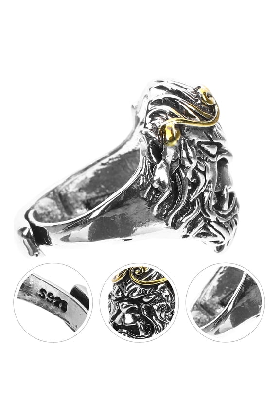 Multi Color Alloy Punk Ring for Men's Festive and Daily Wear