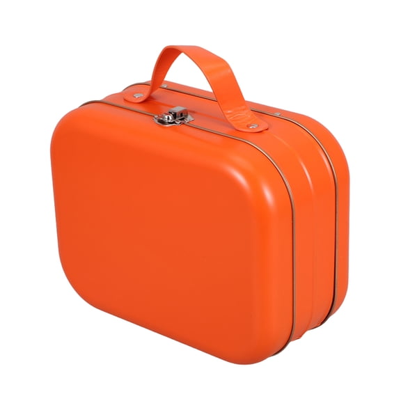 FENGGUIQU Compact Orange Metal Box for Organizing and Portable Storage