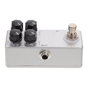 FENGGUIQU Guitar Effector Overload Pedal Silver Metal Lossless Sound 1Pc