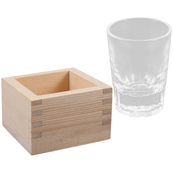 FENGGUIQU Multi Colored Mermaid Wine Glass Set with Wooden Box for Home Use Glass and Wood Material