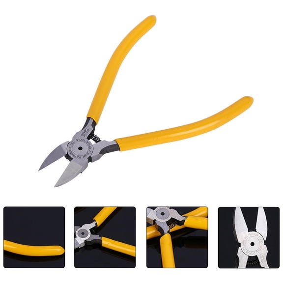FENGGUIQU High Hardness Escargots Cleaning Plier with Ergonomic Yellow Plastic Handle Ideal for Home Use