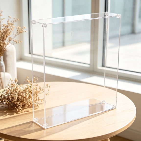 FENGGUIQU Multipurpose Acrylic Display Box for Pressed Flowers and Collector Showcase