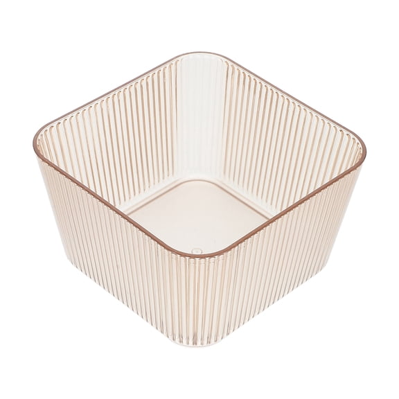 FENGGUIQU Multipurpose Acrylic Fruit Tray Brown Easy to Clean Serving Platter for Home Use