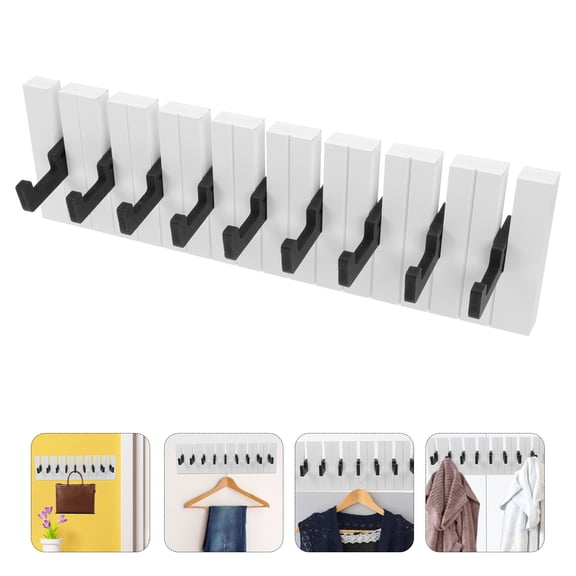 FENGGUIQU Nordic Style Wall-Mounted Coat Hooks Decorative Multi Color Wall Row Hanger for Home