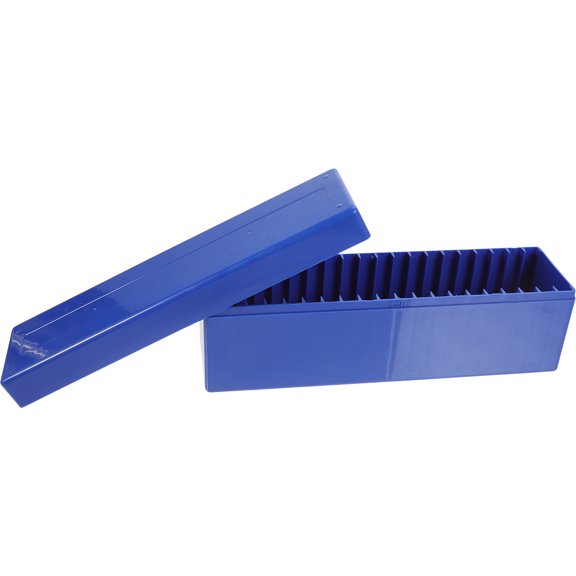 FENGGUIQU Navy Plastic Coin Storage Box with Slot Design for Neat Coin Holder Organization