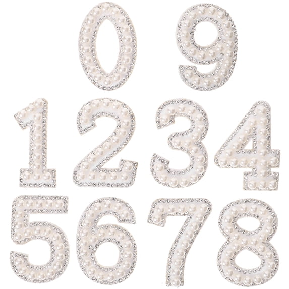 FENGGUIQU Iron-On Number Patches Set for Clothing, Fabric Badges, Decor Accessories for Jackets, Shirts, and Bags