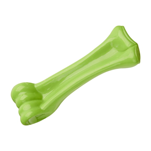 FENGGUIQU Nylon Bone Shaped Dog Chew Toy for Teeth Cleaning, Gum Massage, and Sensitivity Training - Light Green
